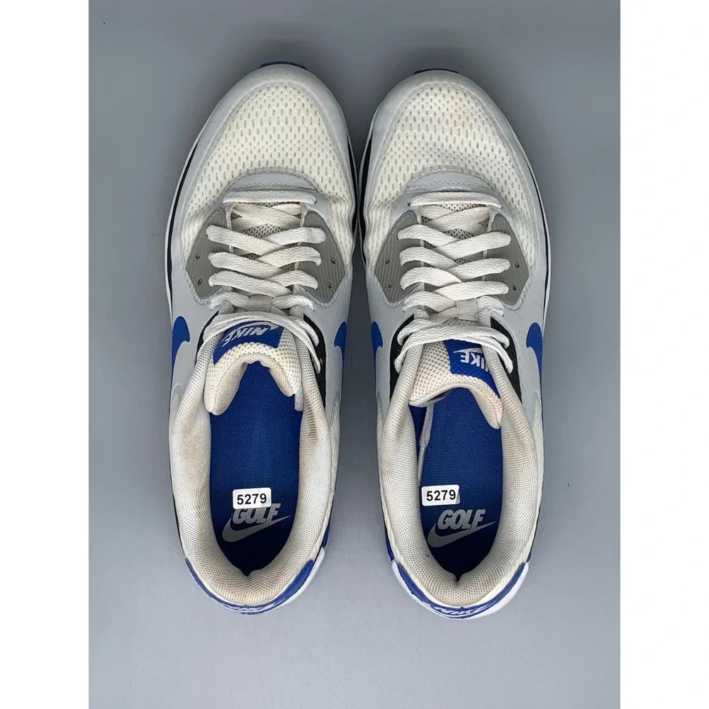 Nike Air Max 90 Golf White Racer Blue Golf Shoes DX5999-141 Men's Sz 9